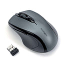 Kensington Pro Fit Raton Inalambrico 2,4GHz 1600dpi - Sensor Optico 1750ppp - 5 Botones - Uso Diestro - Tamaño Mediano Ergonomico - Color Gris/Negro