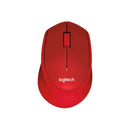 Logitech M330 Silent Plus Raton Inalambrico 1000dpi - Silencioso - 3 Botones - Uso Diestro - Color Rojo