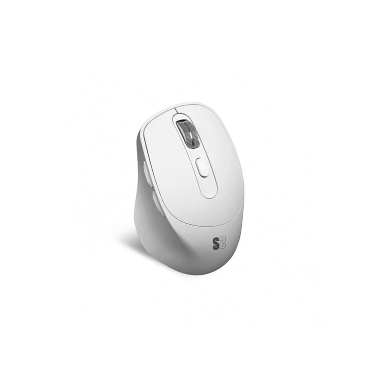 Subblim Confort Ergo Dual Raton Inalambrico Bluetooth, USB 2.4GHz 2400dpi - 5 Botones - Uso Diestro - Color Blanco