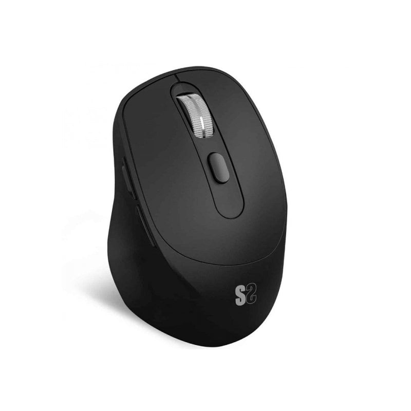 Subblim Confort Ergo Dual Raton Inalambrico Bluetooth, USB 2.4GHz 2400dpi - 5 Botones - Uso Diestro - Color Negro