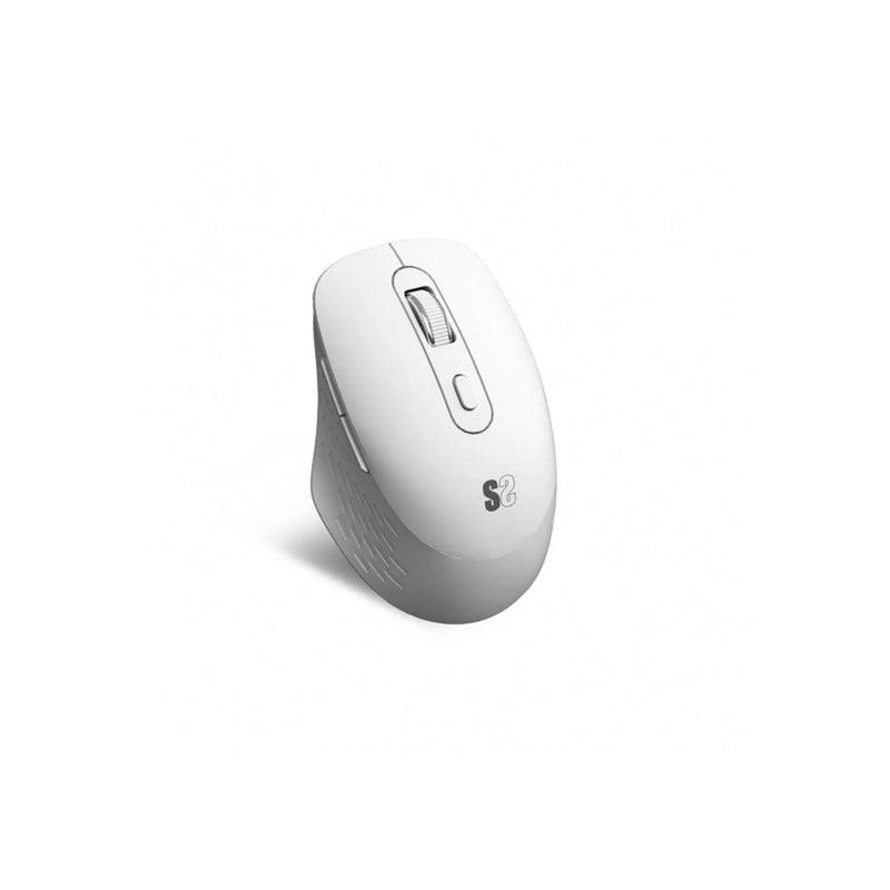 Subblim Curve Ergo Dual Raton Inalambrico Bluetooth, USB 2.4GHz 1600dpi - 5 Botones - Uso Diestro - Color Blanco