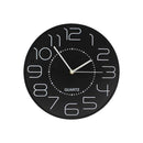 Bismark Reloj Oficina Numeros Blancos sin Cristal - Manecillas de Aluminio - Color Negro