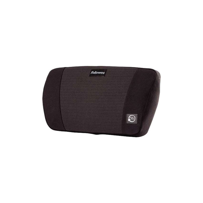 Fellowes Fusion PlushTouch Cojin Lumbar - Ajustable a Traves de una Correa con Hebilla - Color Negro