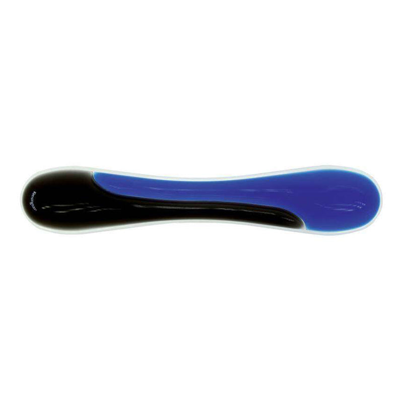 Kensington Reposamuñecas de Gel Duo - Almohadilla de Gel - Canal de Ventilacion - Combinacion de Colores en Dos Tonos - Acabado Suave - Color Azul/Negro Gris