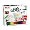 Alpino Color Experience Kit Bullet Journal con 12 Rotuladores Doble Punta (0.7mm y 2.9mm) - 2 Marcadores Pastel - 6 Rotuladores con Efecto Purpurina - Regla de 15cm - Libreta de 80 Paginas - Ideal para Iniciarse en el Bullet Journal - Colores Surtidos