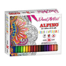 Alpino Dual Artist Color Experience Pack de 36 Rotuladores - Doble Punta (Fina de 0.7mm y Pincel de 2.9mm) - Forma Triangular Ergonomica - Colores Surtidos