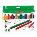 Alpino Pack de 24 Rotuladores Escolares - Punta Fina de 3mm - Superlavables y Brillantes - Desarrolla la Creatividad - Colores Surtidos