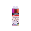 Apli Brush Marker Pack de 12 Rotuladores Acuarelables de Doble Punta - Punta Pincel de 1-4mm y Punta Redonda de 1mm - Tinta Base de Agua Inodora y No Toxica - Colores Surtidos