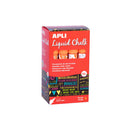 Apli Pack de 12 Rotuladores de Tiza Liquida - Punta Redonda - Ideal para Pizarras, Plastico, Vinilos, Metal, Etc - Facil de Borrar - Secado Rapido - Color Naranja