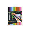 Bic Intensity Dual Tip Pack de 12 Rotuladores Doble Punta - Punta de Pincel + Punta Fina - Tinta con Base de Agua - Colores Clasicos Surtidos