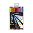 Bic Intensity Fine Pack de 20 Rotuladores - Punta Fina de 0.8mm - Trazo de 0.4mm - Tinta con Base de Agua - Colores Surtidos