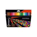 Bic Intensity Pack de 24 Rotuladores - Punta 0.9mm - Tinta con Base de Agua Lavable - Colores Surtidos