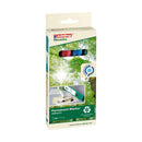 Edding 21 EcoLine Pack de 4 Rotuladores Permanentes - Punta Redonda - Trazo entre 1.5 y 3mm - 90% de Plastico Reciclado - Colores Surtidos