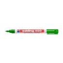 Edding 400 Rotulador Permanente - Punta Redonda - Trazo 1 mm. - Recargable - Secado Rapido - Color Verde