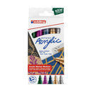 Edding 5100 Acrylic Pack de 5 Rotuladores Permanentes Acrilicos Metalizados - Punta Redonda 2-3mm - Trazo Medio - Resistente a la Luz - Secado Rapido - Colores Metalizados Surtidos