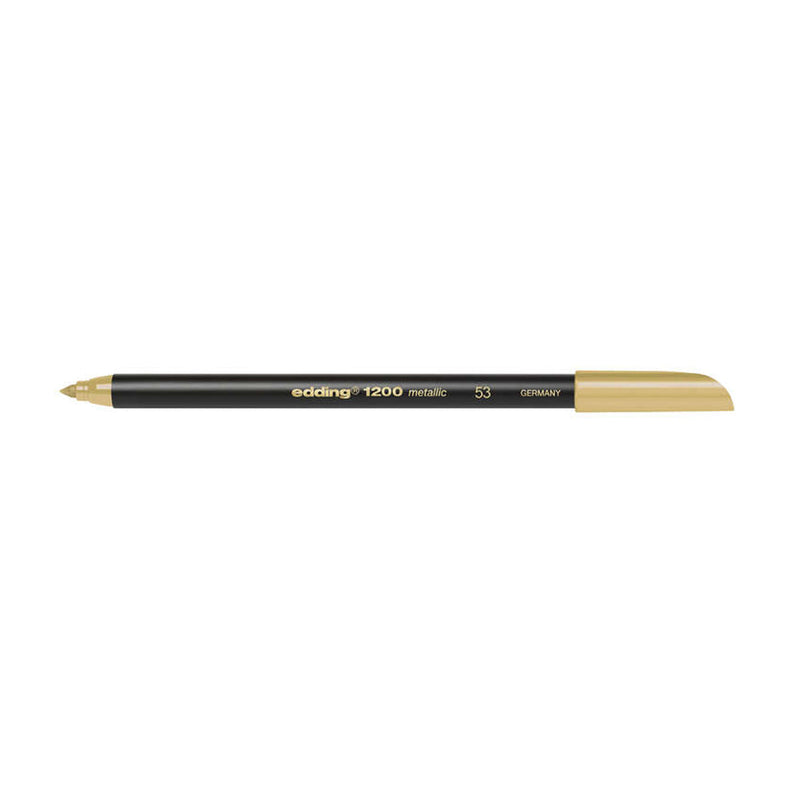 Edding 1200 Rotulador - Punta Redonda - Trazo 1mm - Tinta con Base de Agua - Color Oro