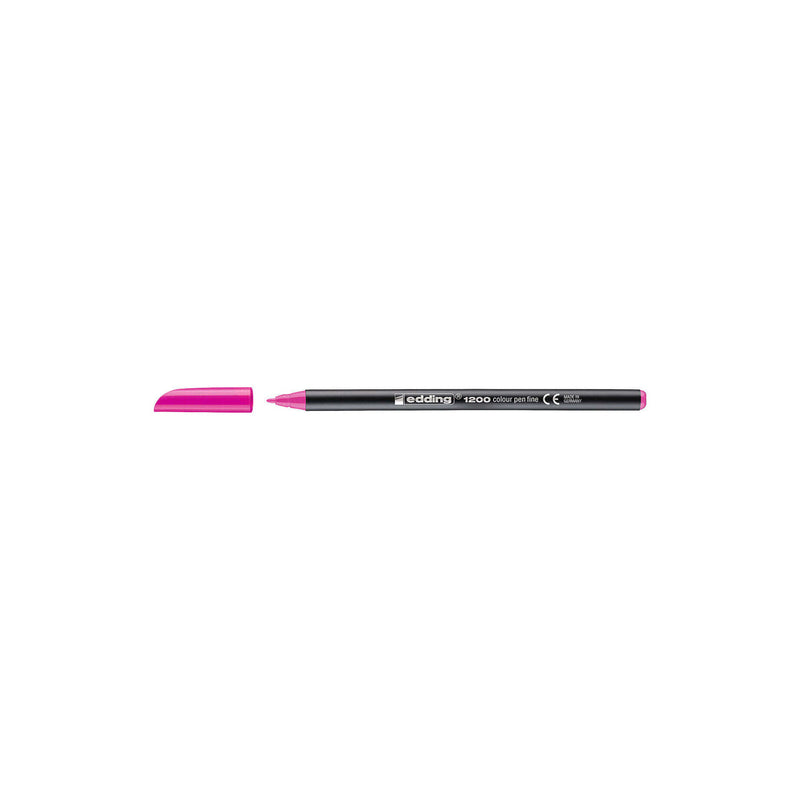 Edding 1200 Rotulador - Punta Redonda - Trazo 1mm - Tinta con Base de Agua - Color Rosa Neon