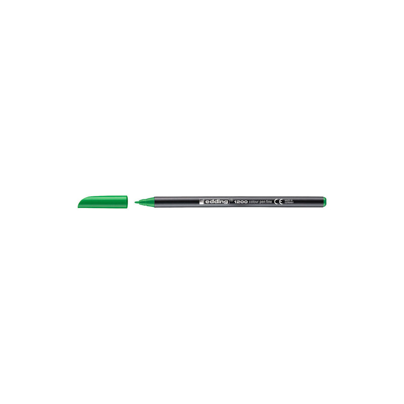 Edding 1200 Rotulador - Punta Redonda - Trazo 1mm - Tinta con Base de Agua - Color Verde Neon