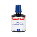 Edding T100 Bote de Recarga para Rotulador Permanente - Capacidad 100ml - Color Azul