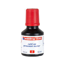 Edding T25 Bote de Recarga para Rotulador Permanente - Capacidad 30ml - Color Rojo