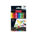 Faber-Castell Black Edition Pack de 10 Rotuladores Punta Pincel - Tinta a Base de Colorantes Alimentarios - Colores Surtidos