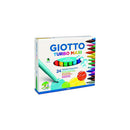 Giotto Turbo Maxi Pack de 24 Rotuladores - Punta Gruesa 5mm - Tinta al Agua - Lavable - Colores Surtidos