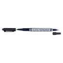 Molin Rotulador Permanente para CD, DVD - Doble Punta 0.4 y 1mm - Tinta Permanente con Base Alcohol - Color Negro (12 unidades)