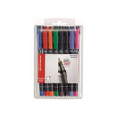 Stabilo OHPen Pack de 8 Rotuladores Permanentes - Punta Superfina - Trazo de 0.4mm - Agarre Antideslizante - Tapon Ventilado - Colores Surtidos