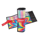 Stabilo Pen 68 Arty Rollerset de 25 Rotuladores - Estuche de Nylon Enrollable - Punta de Fibra - Trazo de 1mm aprox. - Tinta a Base de Agua - Capuchon Ventilado - Colores Surtidos