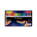 Stabilo Pen 68 Brush Arty Caja Metalica de 30 Rotuladores - Punta de Pincel - Tinta a Base de Agua - Colores Surtidos