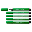 Stabilo Pen 68 MAX Rotulador - Punta de Fibra Biselada - Trazo entre 1-5mm aprox. - Tinta a Base de Agua - Color Verde