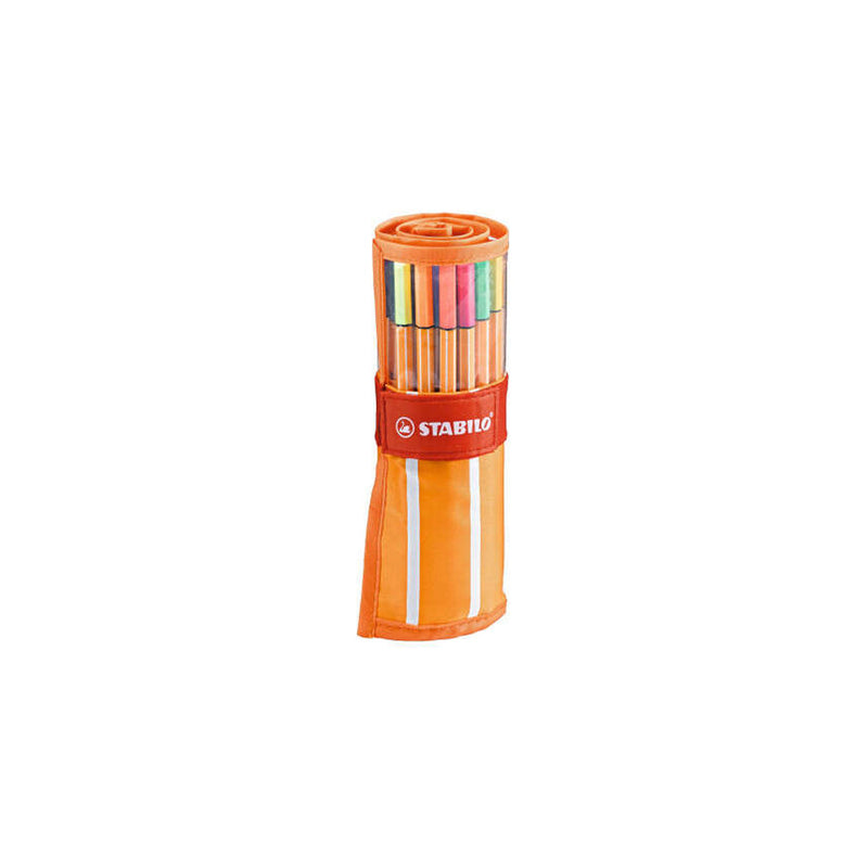 Stabilo Point 88 Pack de 30 Rotulador de Punta Fina de Fibra - Trazo de 0.4mm. - Tinta con Base de Agua - Apto para Reglas y Plantillas - Colores Surtidos