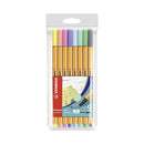Stabilo Point 88 Pack de 8 Rotuladores de Punta Fina de Fibra - Trazo de 0.4 mm - Tinta con Base de Agua - Colores Surtidos Pastel