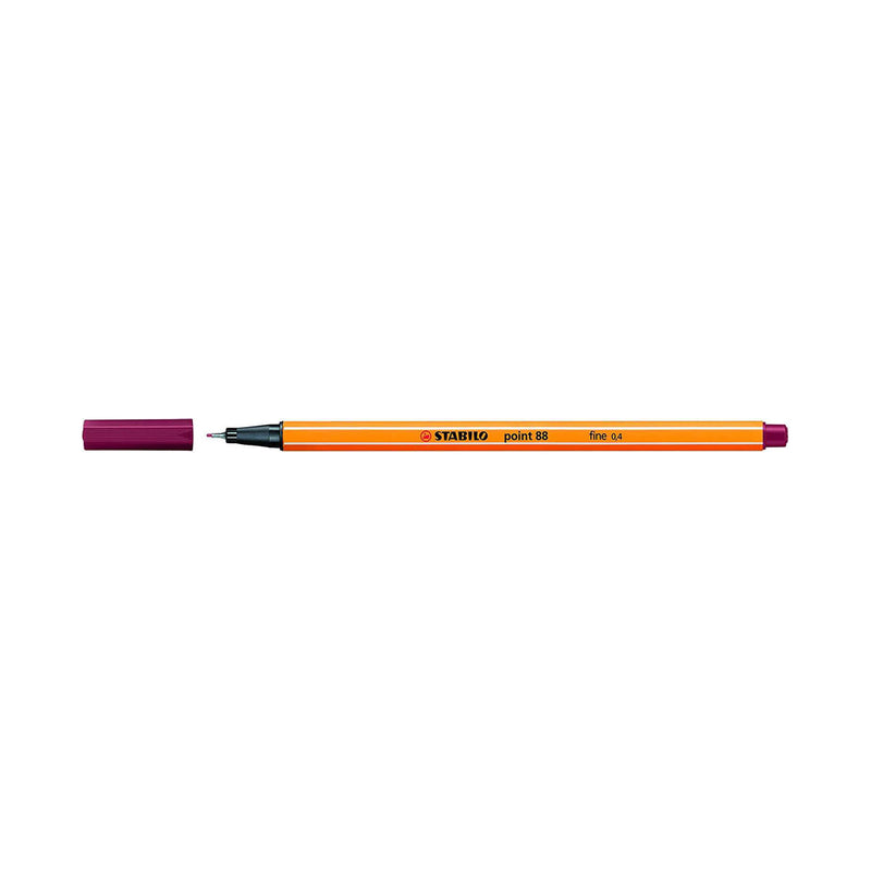Stabilo Point 88 Rotulador de Punta Fina de Fibra - Trazo de 0.4 mm - Tinta con Base de Agua - Color Purpura