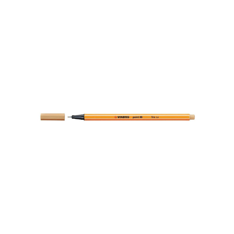 Stabilo Point 88 Rotulador de Punta Fina de Fibra - Trazo de 0.4 mm - Tinta con Base de Agua - Color Ocre Claro