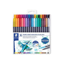 Staedtler 3001 Pack de 36 Rotuladores Acuarelables de Doble Punta - Colores Surtidos