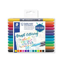 Staedtler 3004 Pack de 12 Rotuladores de Doble Punta para Lettering - Colores Surtidos