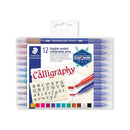 Staedtler 3005 Pack de 12 Rotuladores de Doble Punta para Caligrafia - Colores Surtidos