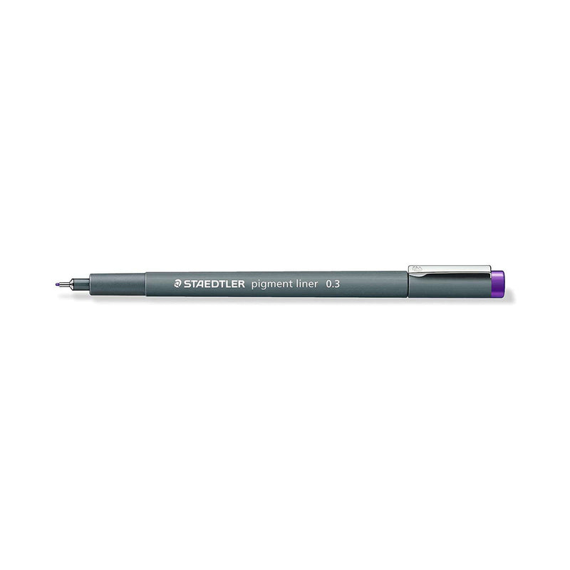 Staedtler Pigment Liner 308 Rotulador Calibrado - Trazo 0.3mm - Secado Rapido - Color Violeta (10 unidades)