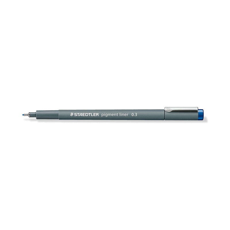 Staedtler Pigment Liner 308 Rotulador Calibrado - Trazo 0.3mm - Secado Rapido - Color Azul (10 unidades)
