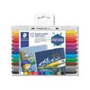 Staedtler 3190 Pack de 12 Rotuladores de Doble Punta para Textil - Colores Surtidos