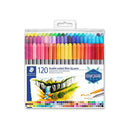 Staedtler 3200 Pack de 120 Rotuladores de Doble Punta - Resistente a la Presion - Colores Surtidos