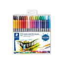 Staedtler 3200 Pack de 72 Rotuladores de Doble Punta - Resistente a la Presion - Colores Surtidos