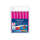 Staedtler Noris Watercolour 340 Pack de 6 Rotuladores de Gran Tamaño - Trazo 3mm Aprox - Lavable Facilmente - Tinta Base de Agua - Color Magenta