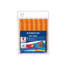 Staedtler Noris Watercolour 340 Pack de 6 Rotuladores de Gran Tamaño - Trazo 3mm Aprox - Lavable Facilmente - Tinta Base de Agua - Color Naranja