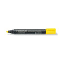 Staedtler Lumocolor 350 Rotulador Permanente - Punta Biselada 2-5mm aprox. - Tinta Base de Alcohol - Secado Rapido - Color Amarillo