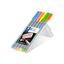 Staedtler Triplus Fineliner 334 Pack de 6 Rotuladores de Punta Fina - Trazo 0.3mm Aprox - Tinta Base de Agua - Colores Surtidos