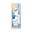Staedtler Triplus Fineliner 334 Pack de 6 Rotuladores de Punta Fina - Trazo 0.3mm Aprox - Tinta Base de Agua - Colores Surtidos