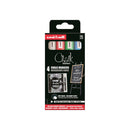 Uni-ball Chalk PWE-5M Pack de 4 Marcadores de Tiza Liquida - Punta Conica 1.8-2.5mm - Borrado en Humedo - Resistente a la Lluvia y Exteriores - Colores Blanco, Rojo, Azul y Verde