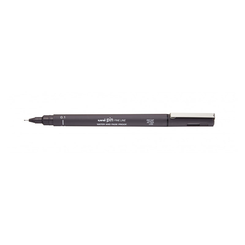 Uni-ball Pin 01-200 Rotulador Calibrado - Punta Poliacetal - Ancho de Trazo 0.1mm - Tinta Pigmentada Resistente al Agua y Luz - Color Gris Oscuro